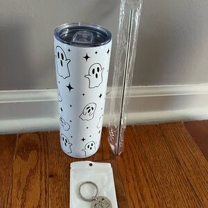 Ghost Patterned Tumbler, Cute Ghost 20oz Insulated...
